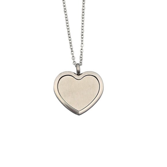 Heart of Vines Stainless Steel Essential Oil Necklace Hypoallergenic - Picture 3 of 8